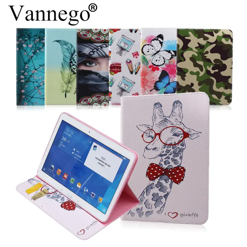 Vannego чехол для samsung Galaxy Tab 4 10,1 дюймов T530 T531 Бизнес с PU кожи удерживать Smart Cover Stand книжные шкафы принципиально