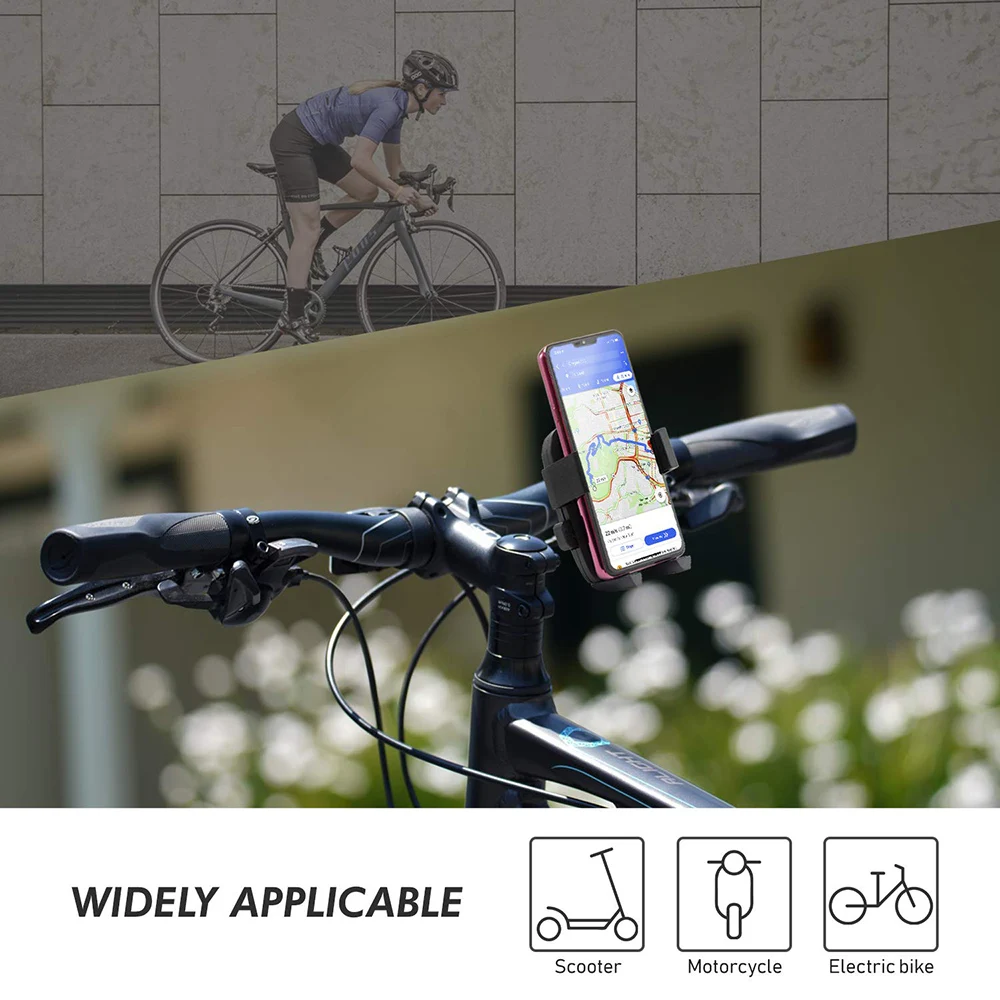 Zacro Anti Slide Bike Bicycle Holder Handle Phone Mount Handlebar Extender Holder For 3.5'' to 6.5'' Phone Cellphone GPS