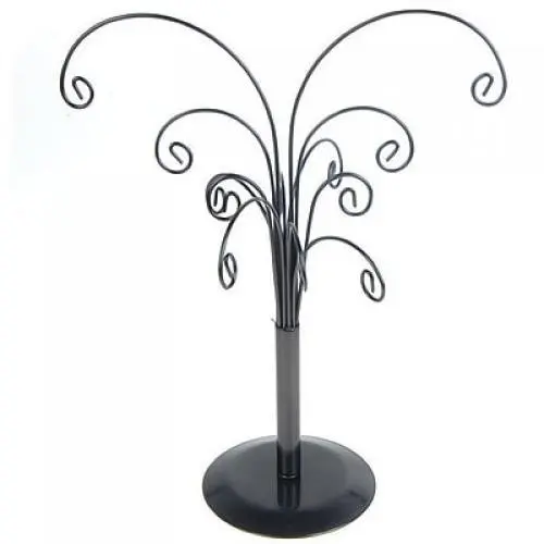 

NHBR Black Iron Ornament Tree Detachable Display Holder Stand Organizer