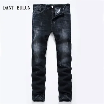

Men's Jeans 2018 Mens Black Jeans Slim Fit Stretch Denim Casual Quality Pants Business Trousers for Man Pants Plus 40