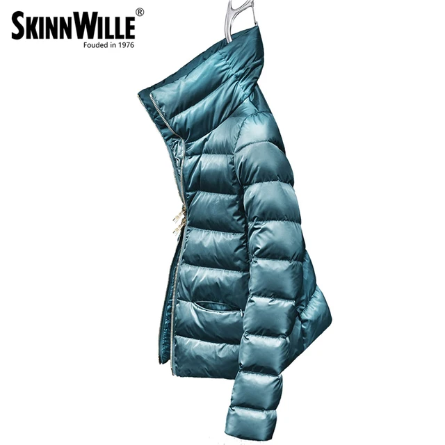 SKINNWILLE 2018 пуховик зимний женский пуховик новый бренд одежды Зимняя женская одежда Зимнее Пальто Модель женщин Зимняя новая коллекция