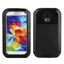 Metal Extreme Shockproof Military Heavy Duty Tempered Glass Cover Case Skin For Samsung Galaxy S5 G9006V Full-Body Waterproof