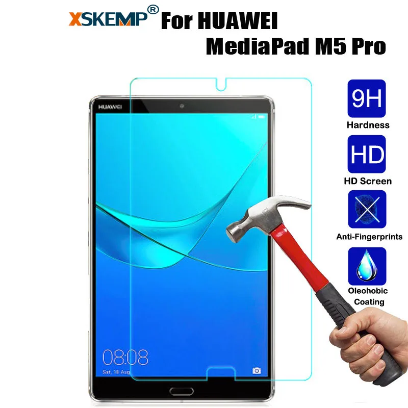 Xskemp 9 H анти-shatter Экран протектор для Huawei MediaPad M5 Pro 0.3 мм Глянцевая закаленное Стекло нет отпечатков пальцев гвардии Планшеты Плёнки