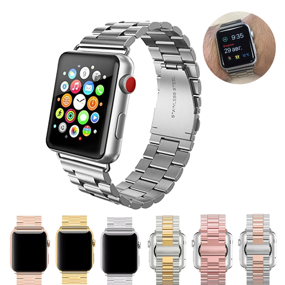 

Stainless Steel Watch Band for apple watch 42mm 38mm bands metal bracelet watch band Wrist watch strap for iwatch 3/2/1 band
