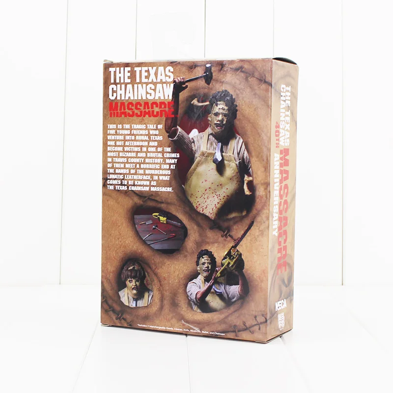 18 см NECA 40th Техасская бензопила резня фигурка Leatherface модель игрушка с ножом пилы молоток ужасная кукла