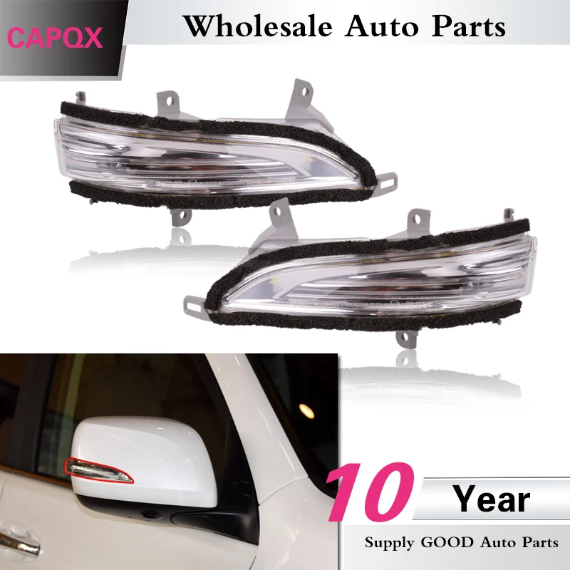 

CAPQX Front Rear View Mirror LED Turn Signal Flash Light 81740-60100 For LEXUS GX400 GX460 LX450D LX460 LX570 GRJ158 URJ150