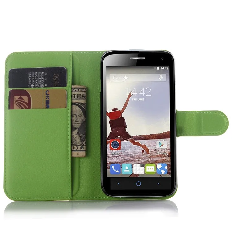 New Luxury Wallet  Flip PU Leather Case Cover For ZTE Blade Q Lux 4G  Case Cell Phone Shell Back Cover With Card Holder Stand (7)