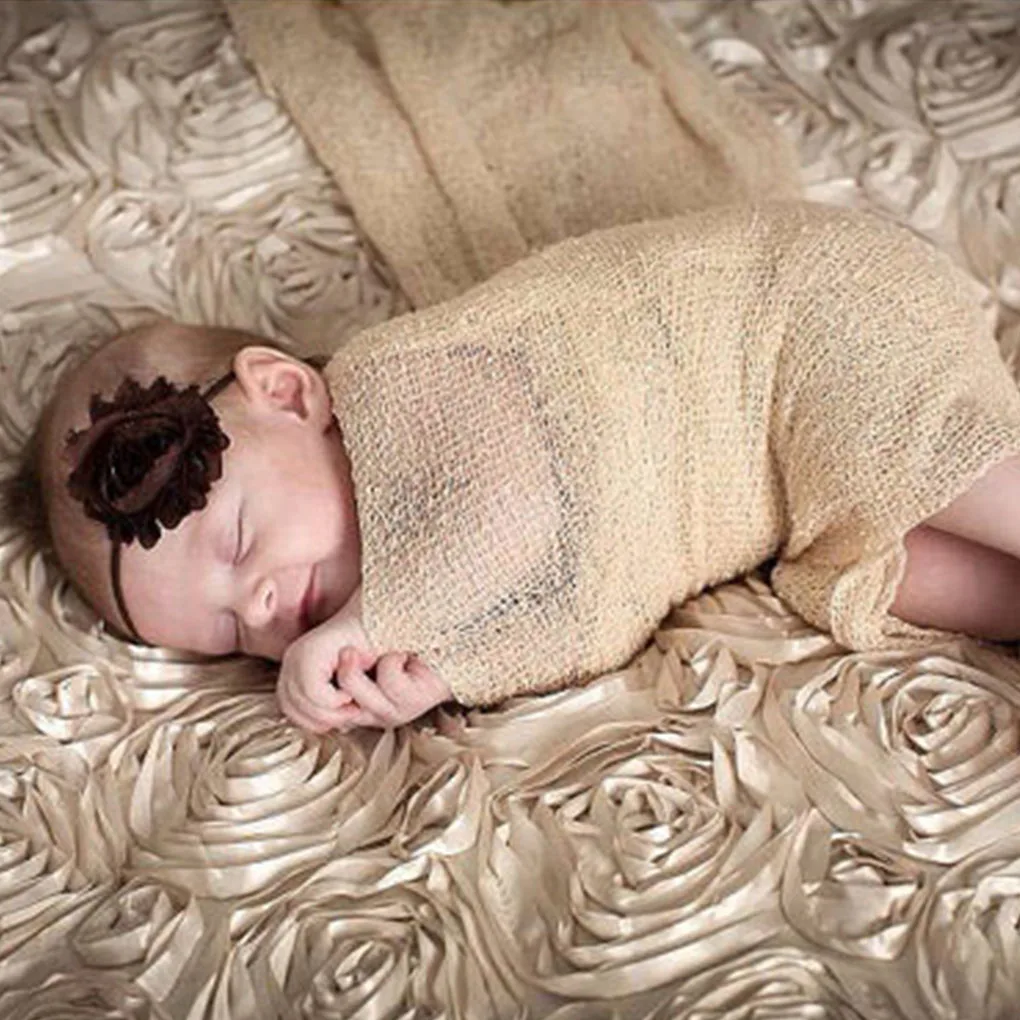 35*150 см эластичная вязаная пеленка новорожденный реквизит для фотосъемки детское одеяло одеяла из искусственного волокна Свинг гамак пеленания фото