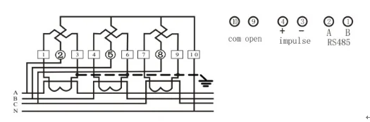 3 фазы 60A пульт дистанционного управления wifi смарт din-рейку счетчик энергии кВтч с защитой от перенапряжения тока RS485