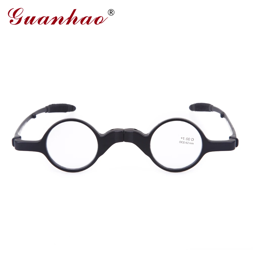 Goedkoop Guanhao Vintage Leesbril Opvouwbare Mannen Vrouwen TR90 Frame Slim Ultralight Anti Vermoeidheid Lezen Brillen 1.0 1.5 2.0 2.5