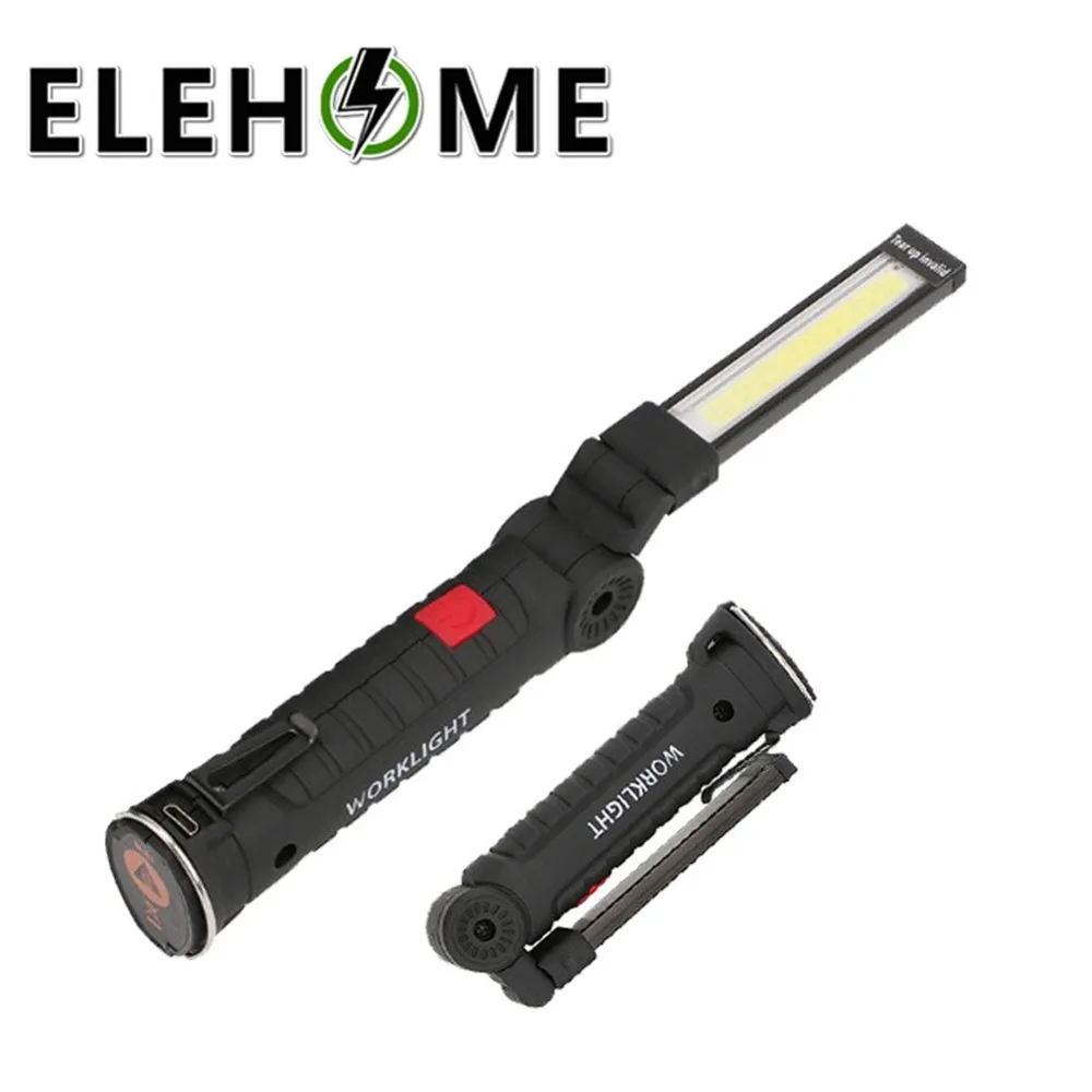 

USB Rechargeable LED Work Light Portable 5 Model COB Flashlight Torch Magnetic COB Lanterna Hanging Hook Lamp For Outdoor XF30
