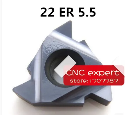

10PCS 22 ER 5.5 ISO Indexable Tungsten Carbide Threading Lathe Inserts for Threaded Lathe Holder