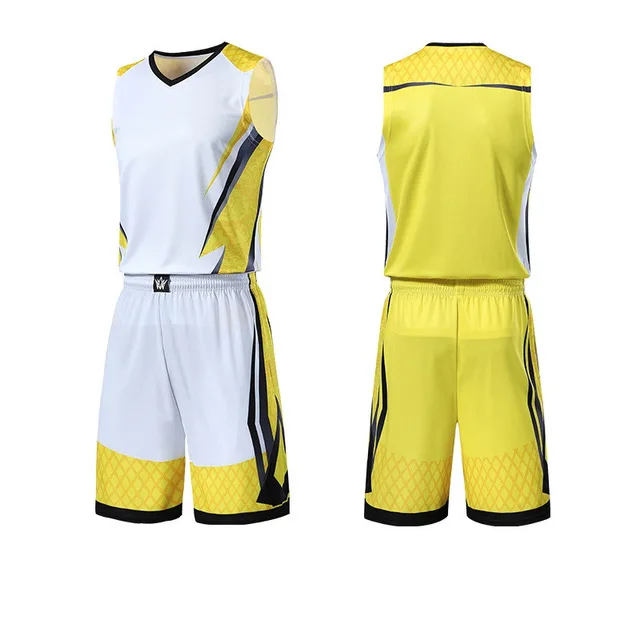 Мужские баскетбольные Джерси с принтом на заказ, детские спортивные костюмы для колледжа, дышащая мужская баскетбольная форма, спортивная одежда для девочек - Цвет: yellow