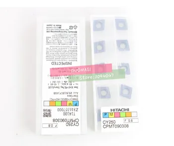 

Free shopping! HITACHI 10PCS CPMT090308 CY250 lathe cutting tools CNC blade alloy carbide cutting tool carbide inserts