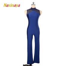Спортивный костюм для фигурного катания Nasinaya, для девочек, детей, женщин, цельный, на заказ, Patinaje, костюм для катания на коньках, гимнастика 13