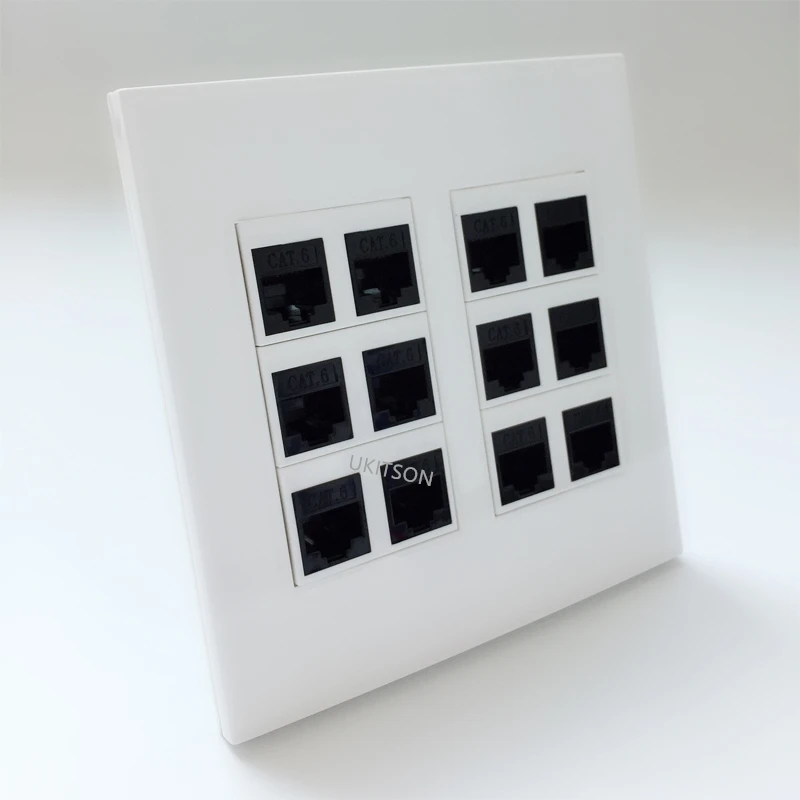 120x120mm 12 ports female to female CAT6 RJ45 Panel pic 4
