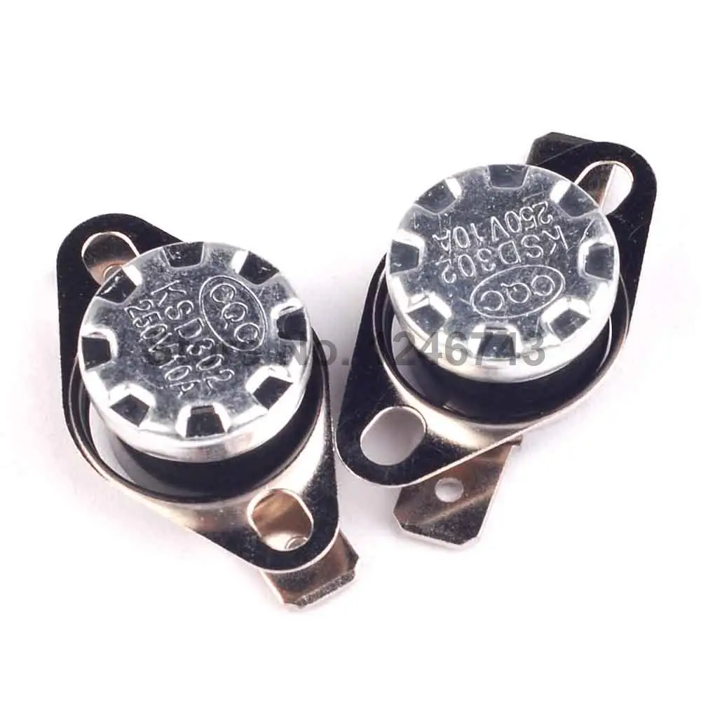 

10PCS Thermal Protector KSD Temperature Switch Thermostat KSD301 85C 250V 10A NC Normal Close