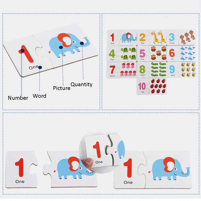 Дети Монтессори Математика игрушки арифметические подсчета цифровой матч номера головоломки раннего Развивающие игрушки для детей
