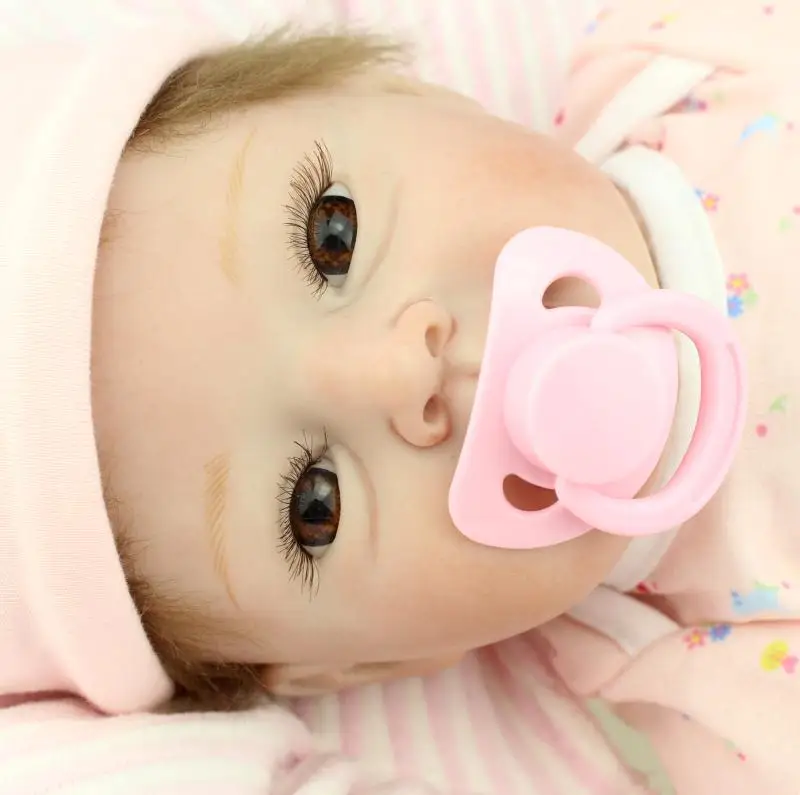 

55CM cute silicone baby-reborn dolls for girls realistic baby real alive bonecas toys for children