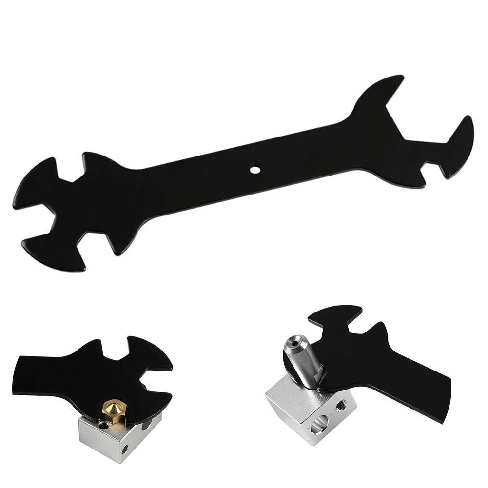 

5 In 1 3D Printer Parts Practical Tools Office Spanner Wrench Repair Metal Durable Multifunction Adjuster Easy Use Black