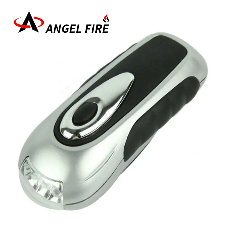 

ANGEL FIRE Emergency Flashlight 3LED Lightlight Outdoor Camping Light Hand-operated Emergency Light Strong Light Flashlight
