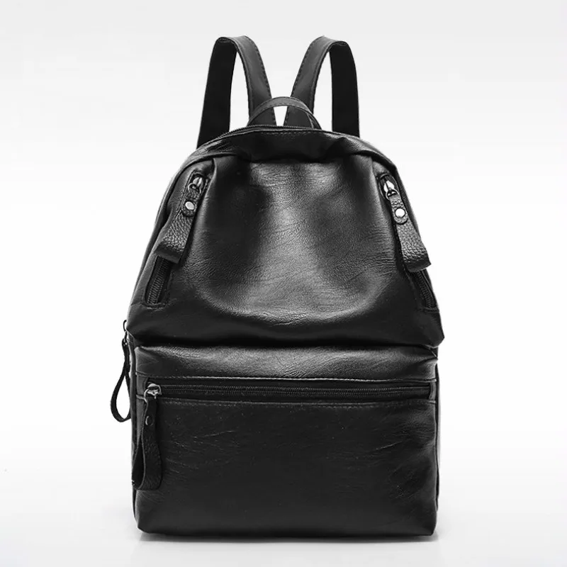 Aliexpress.com : Buy Elegant PU Women's Backpacks Black Casual Girl ...