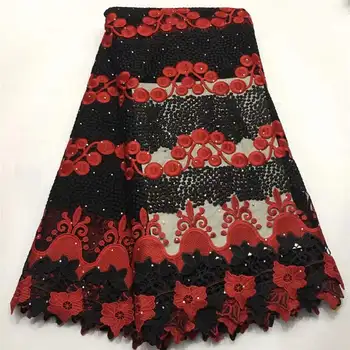 

High Quality African Lace Fabric Embroidered With Beads French Tulle Lace for Wedding Dress 5 Yards! ZQMF791