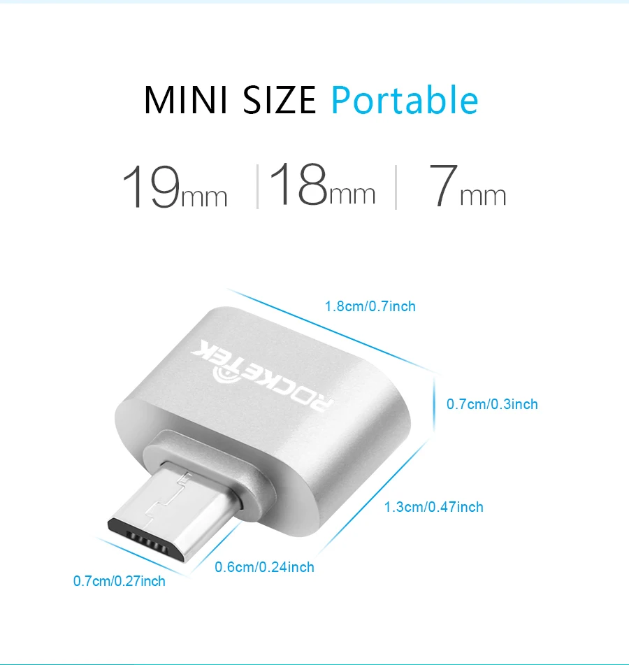 Rocketek Высокое качество микро к USB OTG адаптер Аксессуары Мужской конвертер для samsung Xiaomi LG huawei Android мобильный телефон