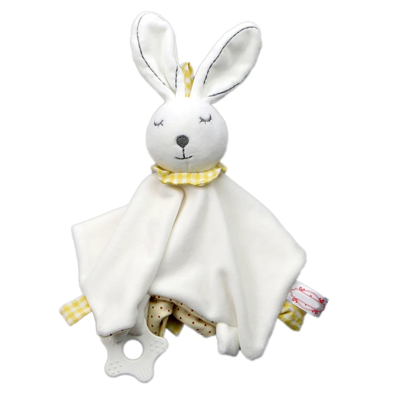 Детские мягкие игрушки в виде животных успокоить Полотенца Мягкие плюшевые успокаивающие игрушки успокаивающее полотенце для сна игрушки, плюшевая игрушка - Цвет: white rabbit