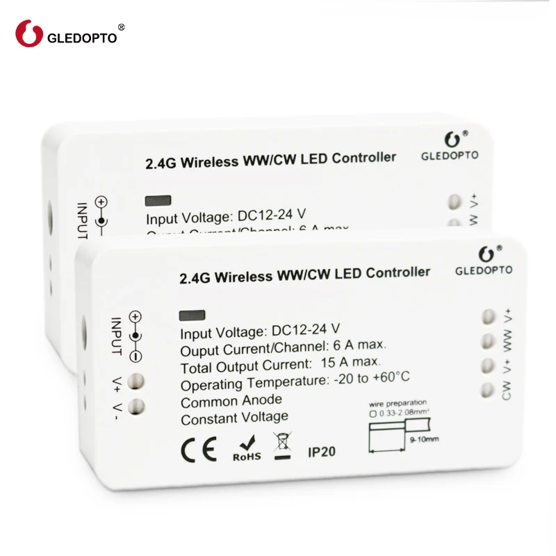 GLEDOPTO ZIGBEE мост светодиодный контроллер ww/cw лента с диммером DC12/24 V zll Стандартный