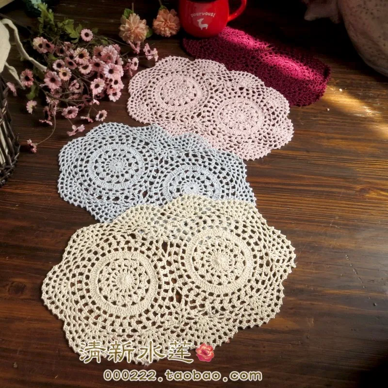 ZAKKA Мода реквизит вязаный крючком вязаное крючком кружево, хлопок doilies для домашнего декора вязаный декоративный коврик овальные коврики