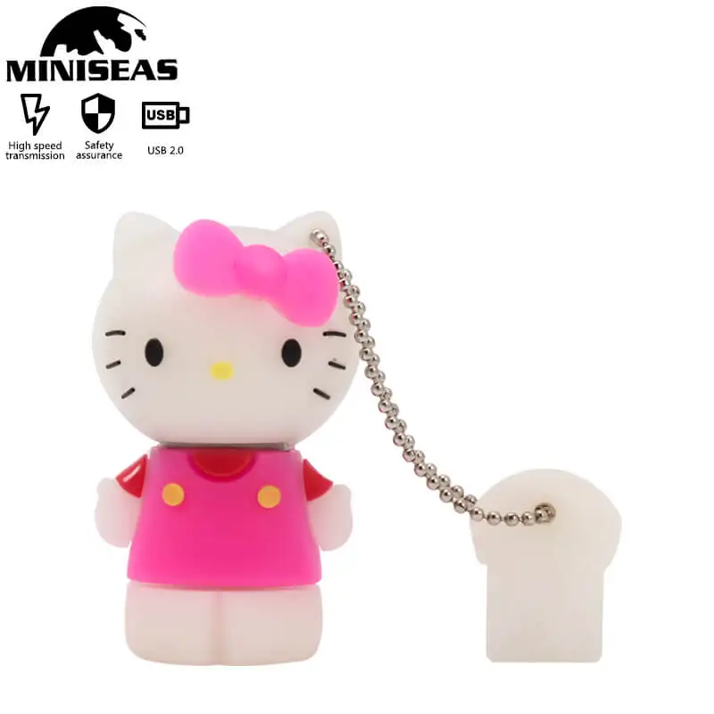 

Miniseas hello kitty usb flash drive lovely pendrive 4gb 8gb 16gb 32gb memory stick u disk usb 2.0 flash disk thumb drive