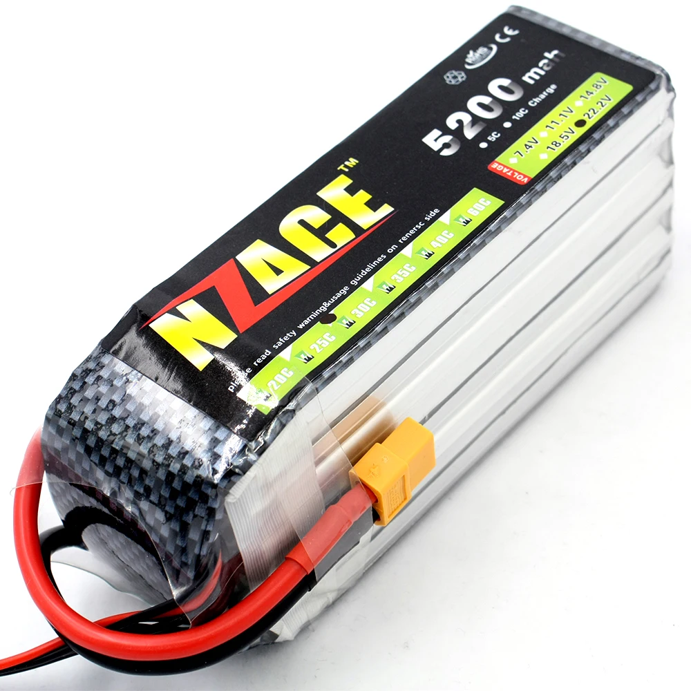 Strong NZACE a 6s lipo battery 22.2v 5200 mah 30c rc helicopter, rc car