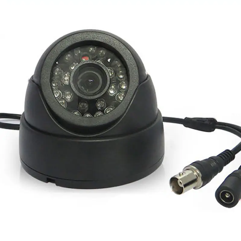 

Dome HD 800TVL 3.6mm CMOS 24IR IR-CUT Indoor Surveillance CCTV Security Camera Black