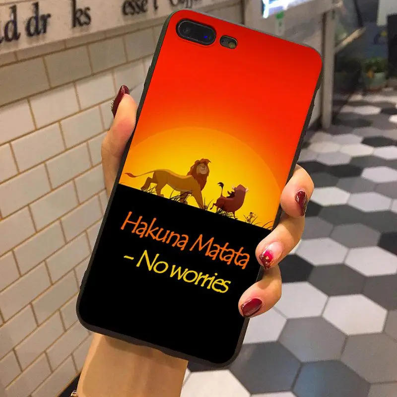 Силиконовый чехол MaiYaCa The Hakuna Matata Lion King для iphone X XS XR XSMAX 8 8plus 7 7plus 6s Plus 5 5s