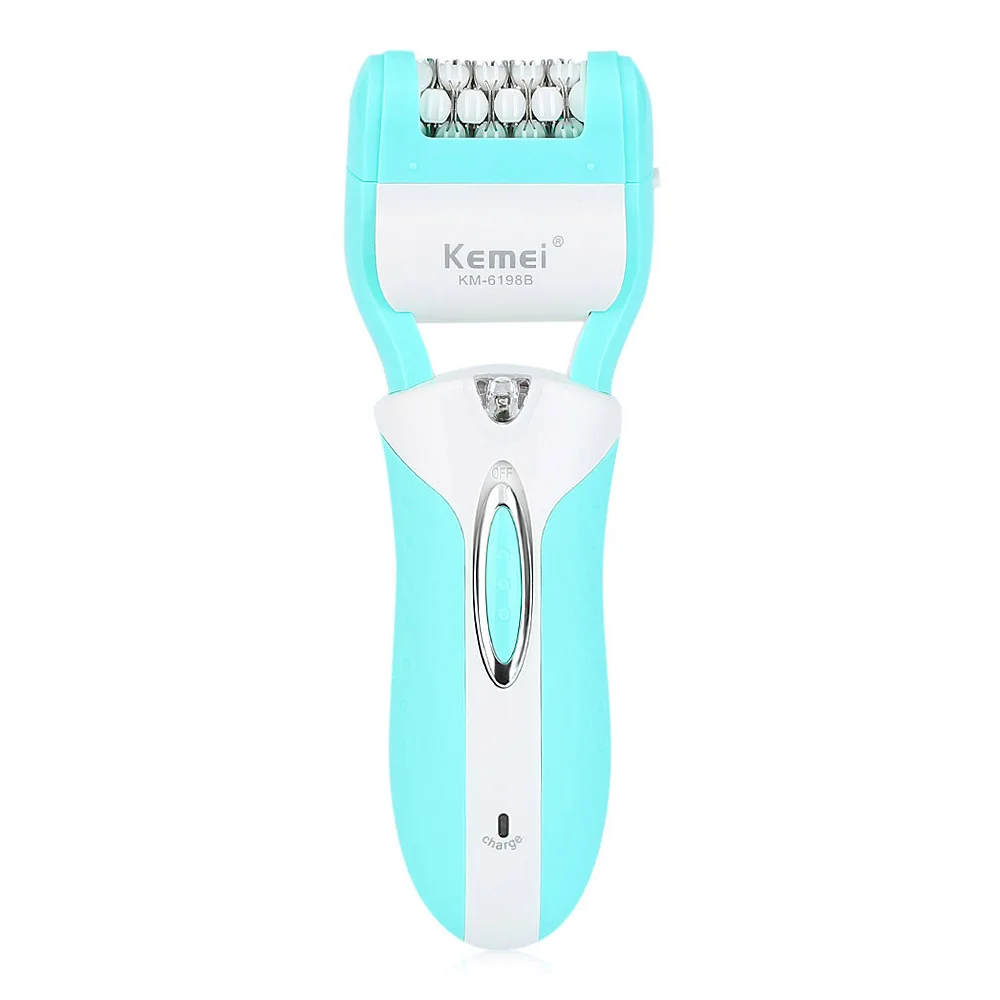 

Kemei KM-6198B 3 in 1 Epilator Shaver Dead Skin Callus Remover Rechargeable Women Personal Care Kit