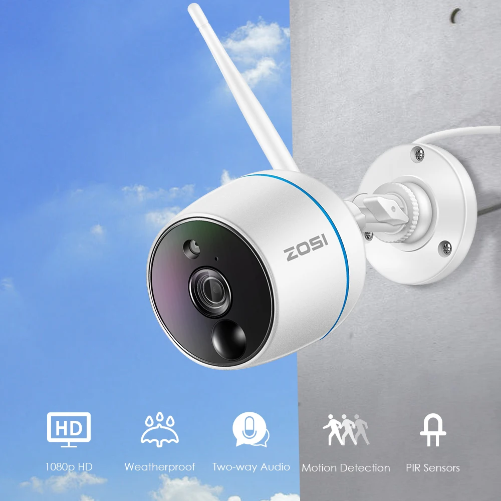 Камера видеонаблюдения системы безопасности ZOSI 1080P Wi Fi мини NVR беспроводная ip