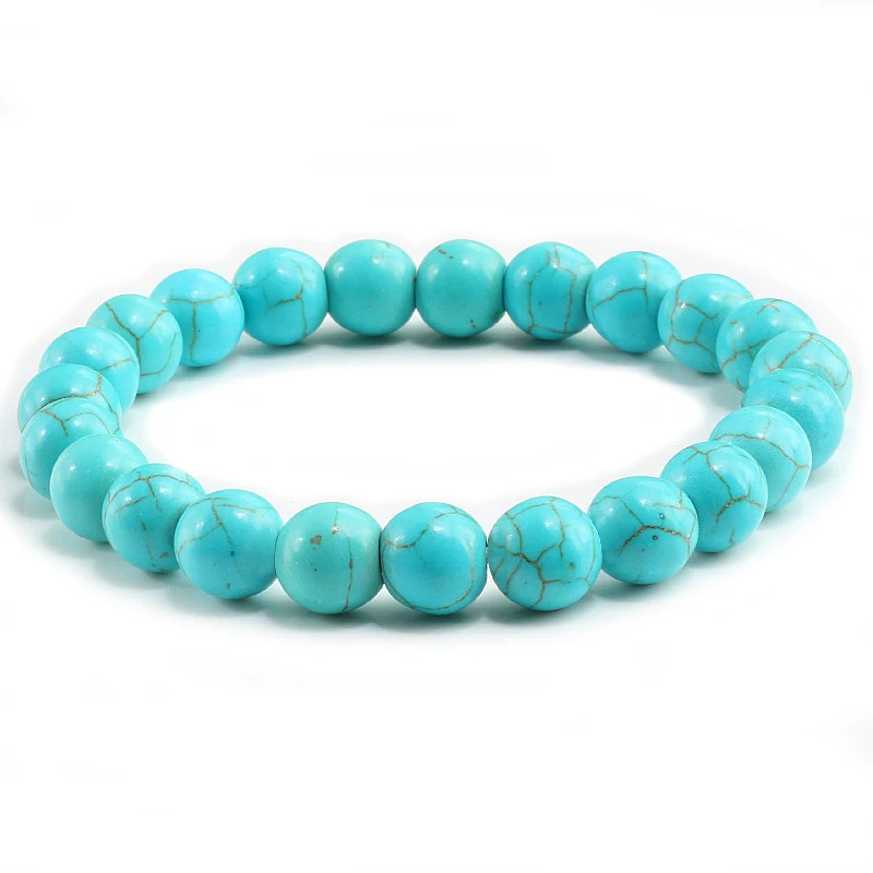 Pulsera De Mujer Pulsera De Cuentas De Turquesa De Piedra De Pulsera De Mujer Pulsera De Cuentas De Turquesa De Piedra De