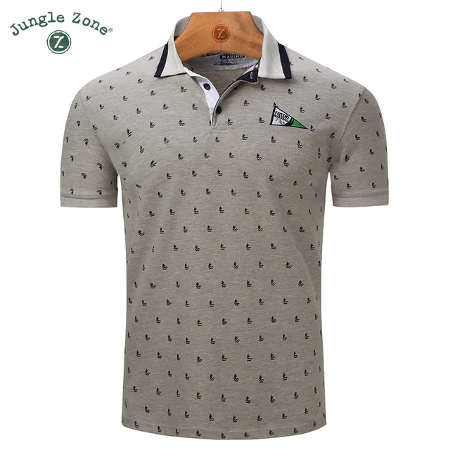 Europe large size 2018 New Brand Polos Mens Printed POLO Shirts 100