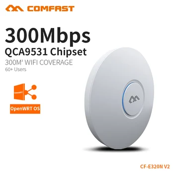 

2pcs wireless Ap 300Mbps Router Ceiling AP 802.11b/g/n Indoor AP 48V POE power 16 Flash WiFi Access Point CF-E320NV2