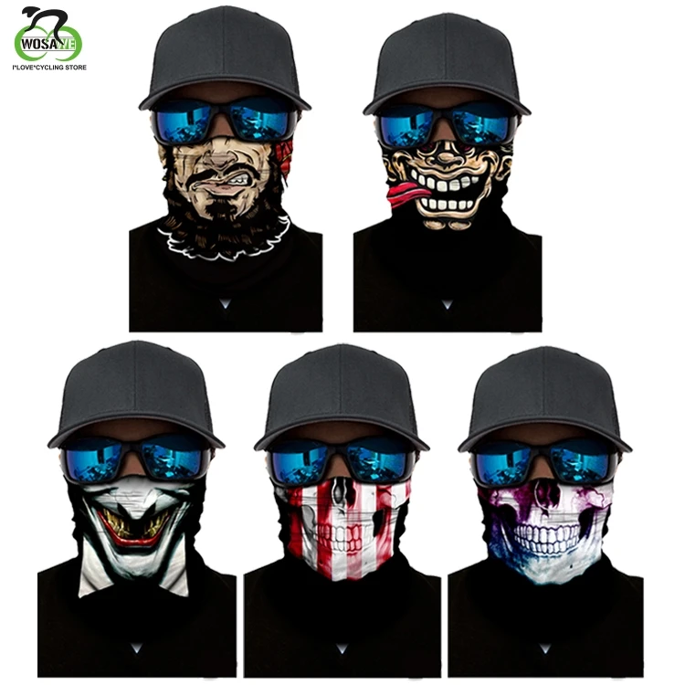 

WOSAWE Cycling Face Mask Head Scarf Neck Warmer Half Mask Ski Balaclava Headband Bike Windproof Mask Accessories Bike Face