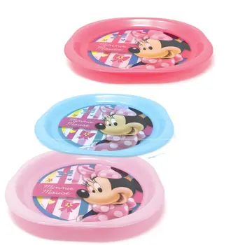 

Pack 3 plastic plates Minnie Mouse