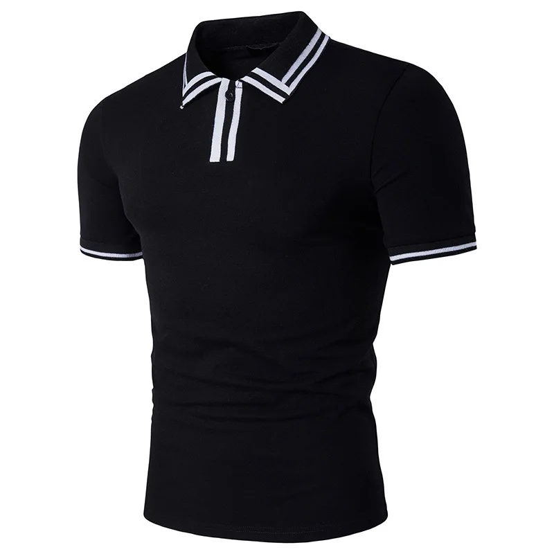 

2019 New Summer Men's Business Short-sleeved Fashion European And American Style Printing Collar Polo Shirt
