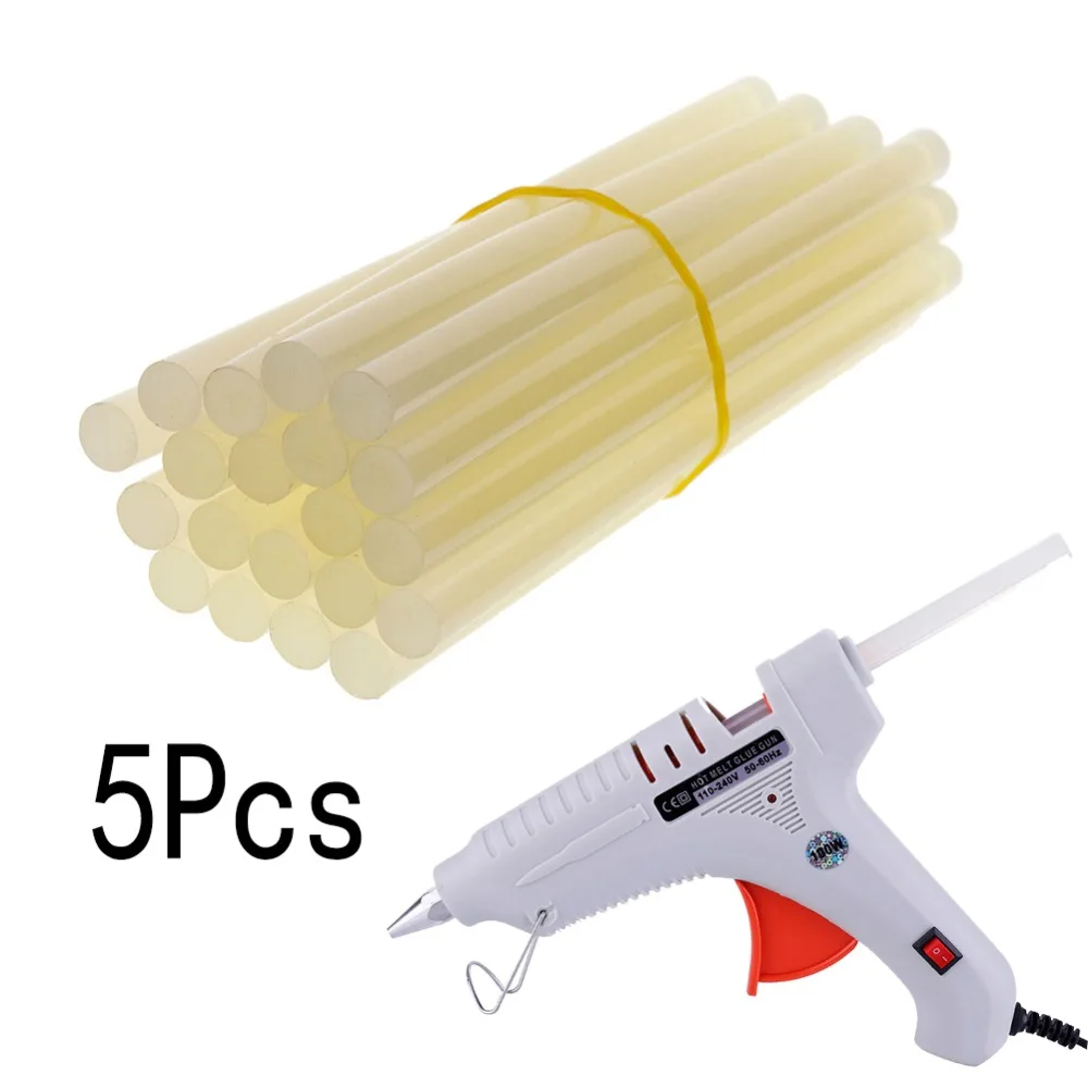 

New Brand 5Pcs 7x200MM 11*200mm 11*270mm Translucence Hot Melt Glue Stick For Electric Glue Gun Purpose Adhesive #274555