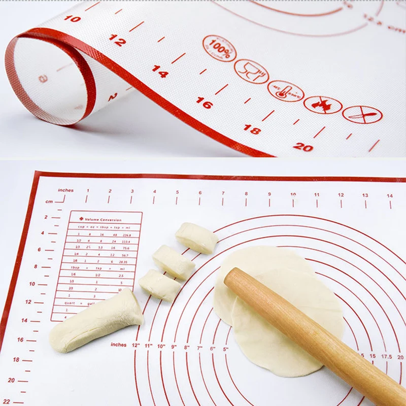 Кухня силиконовый противень раскатки теста для выпечки, тортов подкладка под посуду для выпечки Мат духовка, макароны Пособия по кулинарии инструменты Кухня аксессуары