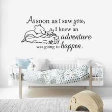 Wall Vinyl Sticker Winnie the Pooh Quote Wall Decal Nursery Babys Room Decoration Removable Vinyl Winnie The Pooh Murals AY1482 winnie the twit