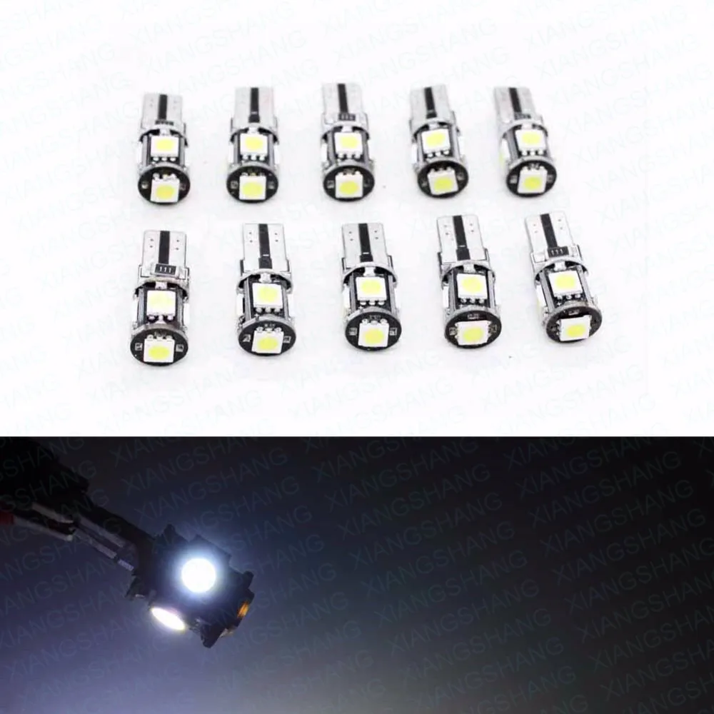 10 шт. Белый Автомобильный Клин T10 smd canbus 5smd светодиодный автомобильный светодиод
