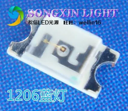 XIASONGXIN свет 1000 шт Синий SMD 1206 Светодиодный Суперяркий SMD СВЕТОДИОДНЫЙ светоизлучающий Диоды(светодиодный s