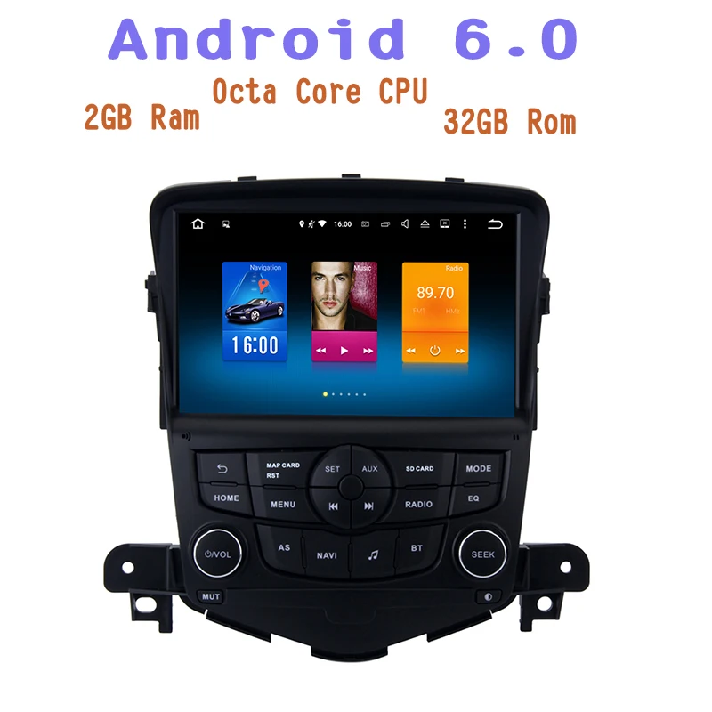 Android 6 0 Octa Core Car GPS Radio for Chevrolet Cruze 2008 2011 NO DVD with