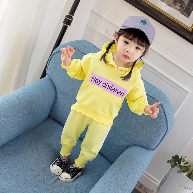 Newborn Baby Girl Clothes Cute Hooded T-shirt+Pants 2pcs Children Cotton Baby Outfits Suit 0-3T Age Kids Casual Dress Tracksuit
